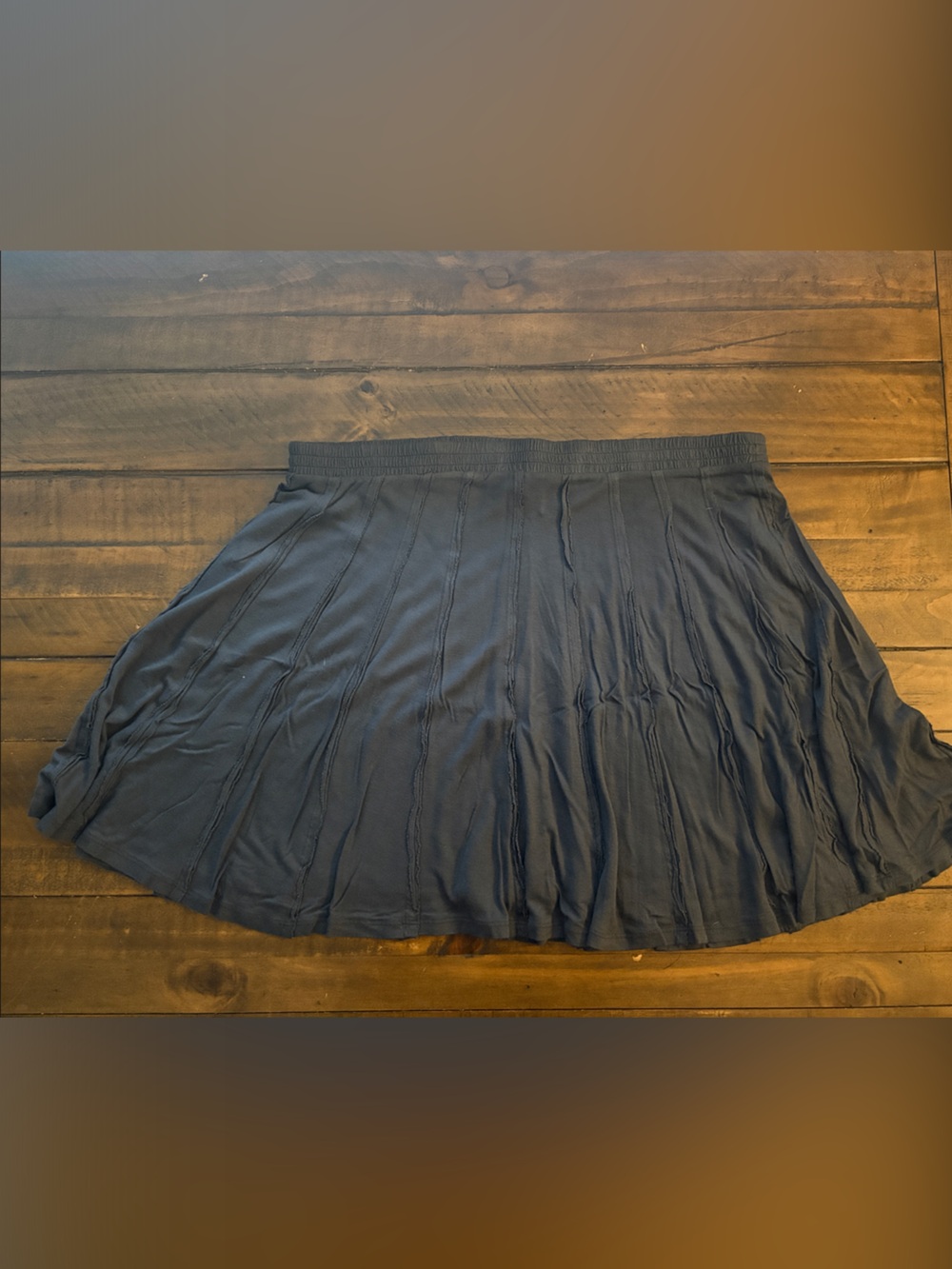 LC Lauren Conrad Navy Blue Circle Skirt with Elastic Waist